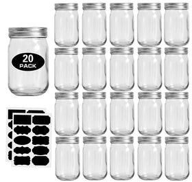Rainforce 12oz glass jar with regular mouth shows contents clearly.