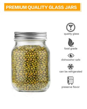 Rainforce 15-pack mason jars with included labels help organize your pantry.