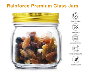 Rainforce clear glass jar view shows contents clearly.