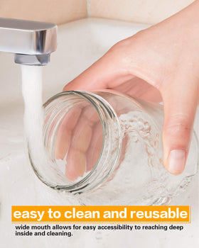 Rainforce crystal-clear glass shows colorful ingredients inside.