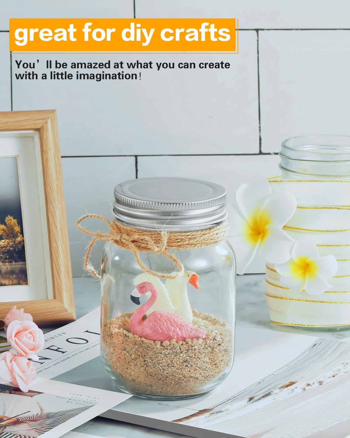 Rainforce jars suitable for canning, meal prep, and decorative DIY projects.