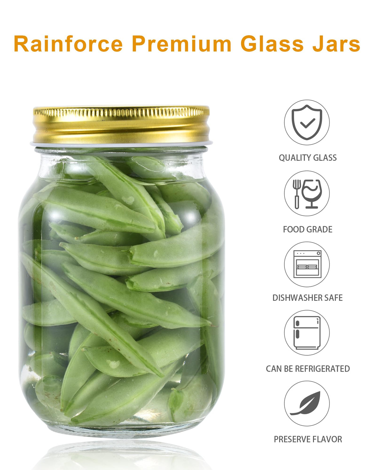 Rainforce metal lid with plastisol seal provides airtight closure.