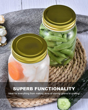 Rainforce jar designed for pickles and spices with visible contents.