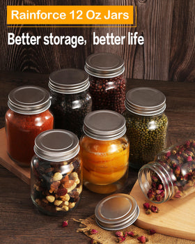 Rainforce silver lid with airtight seal preserves freshness for jars.