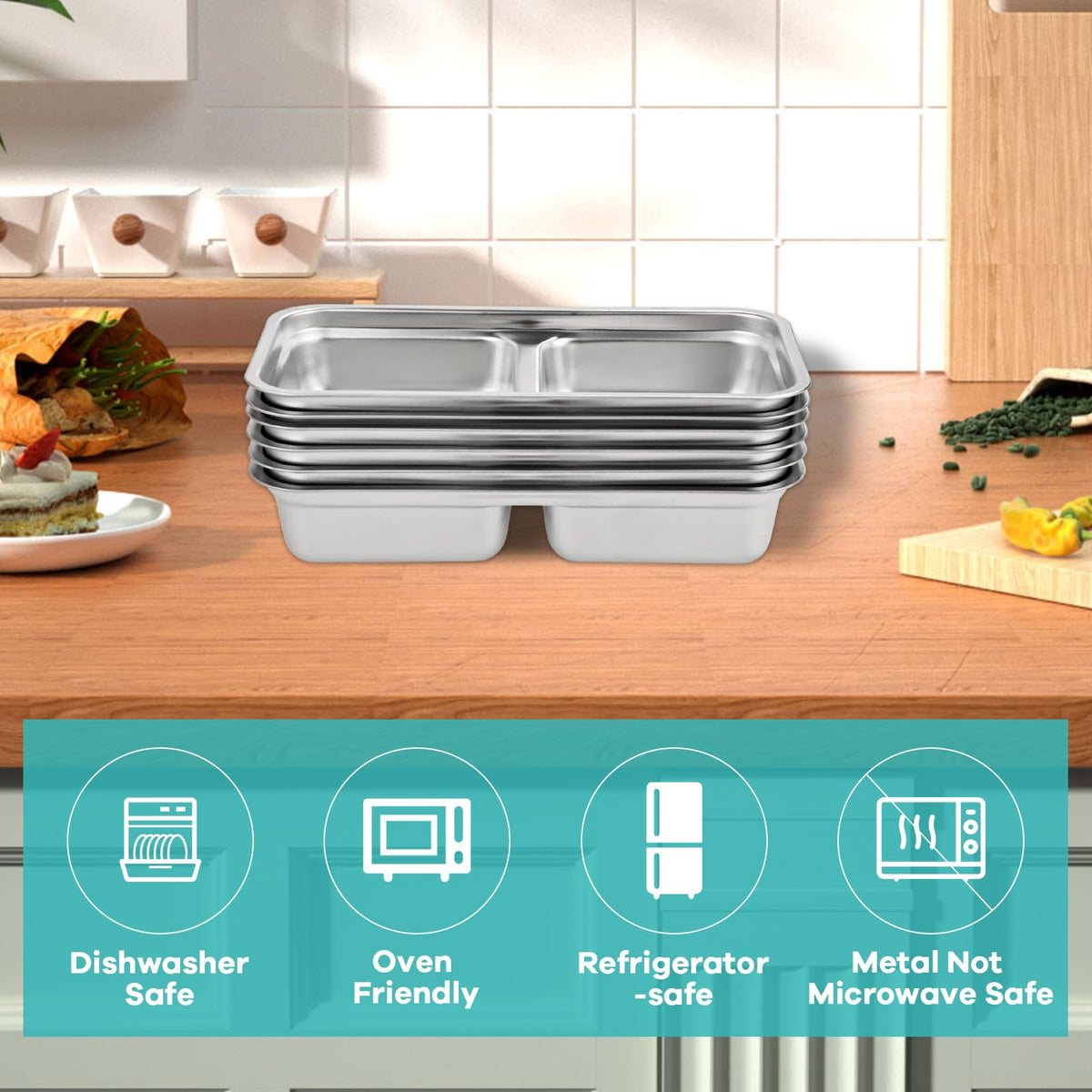 Rainmae bento box 304 stainless steel keeps foods fresh and chemical-free