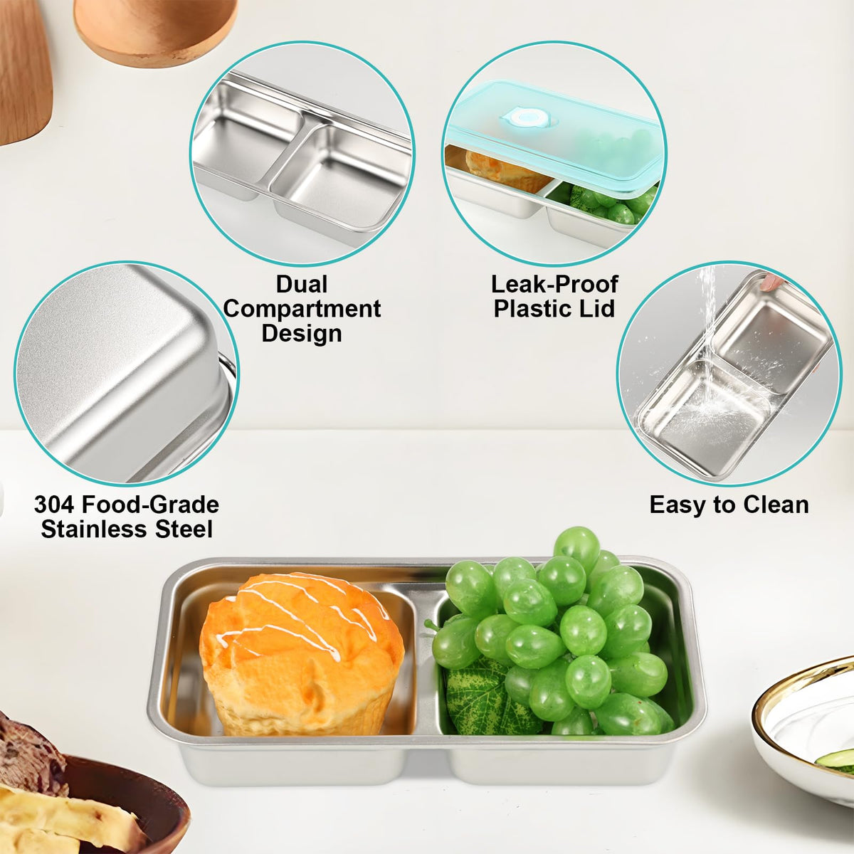 Rainmae bento box dishwasher safe for quick cleaning after meals