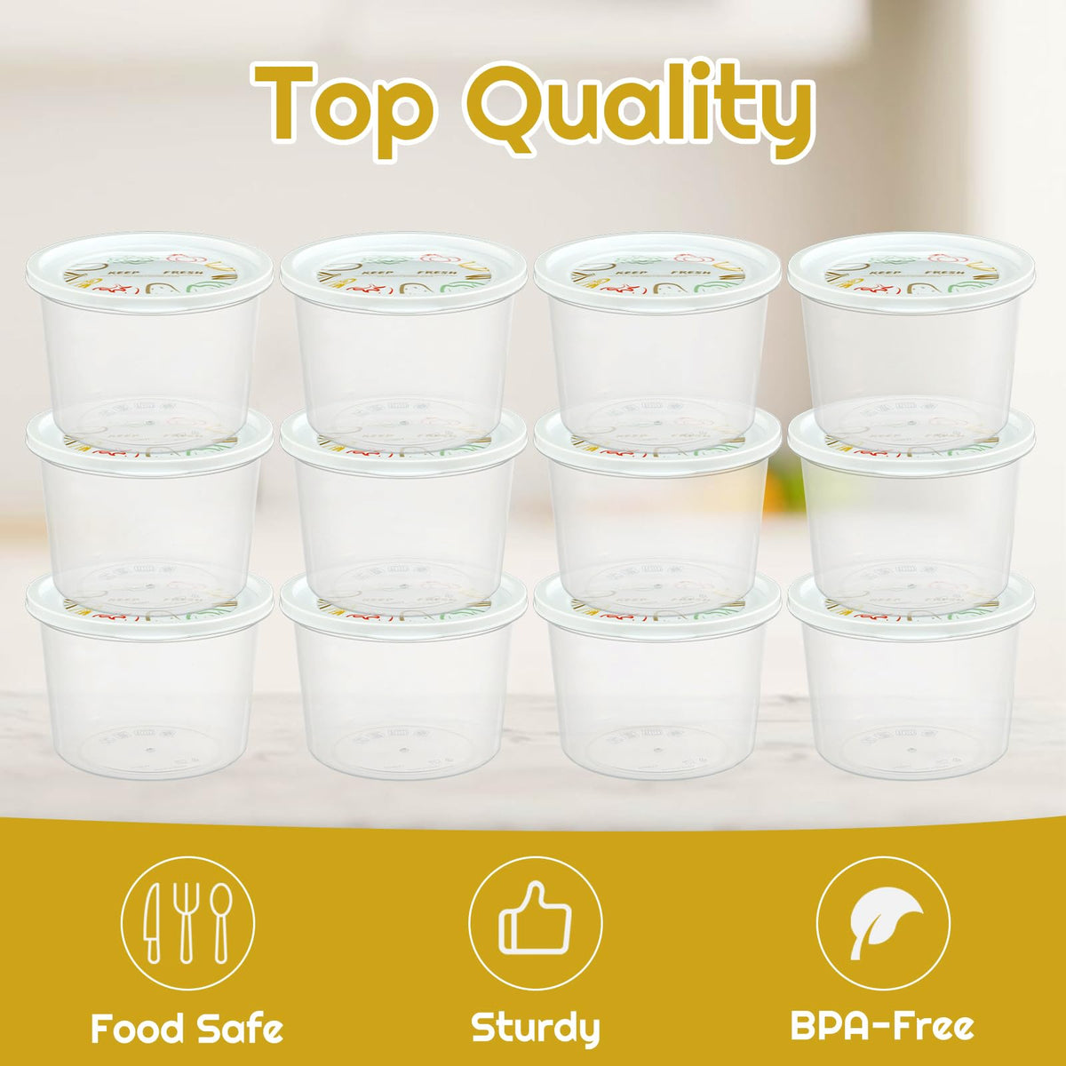 Rainmae clear dough proofing container stacks neatly in the fridge.