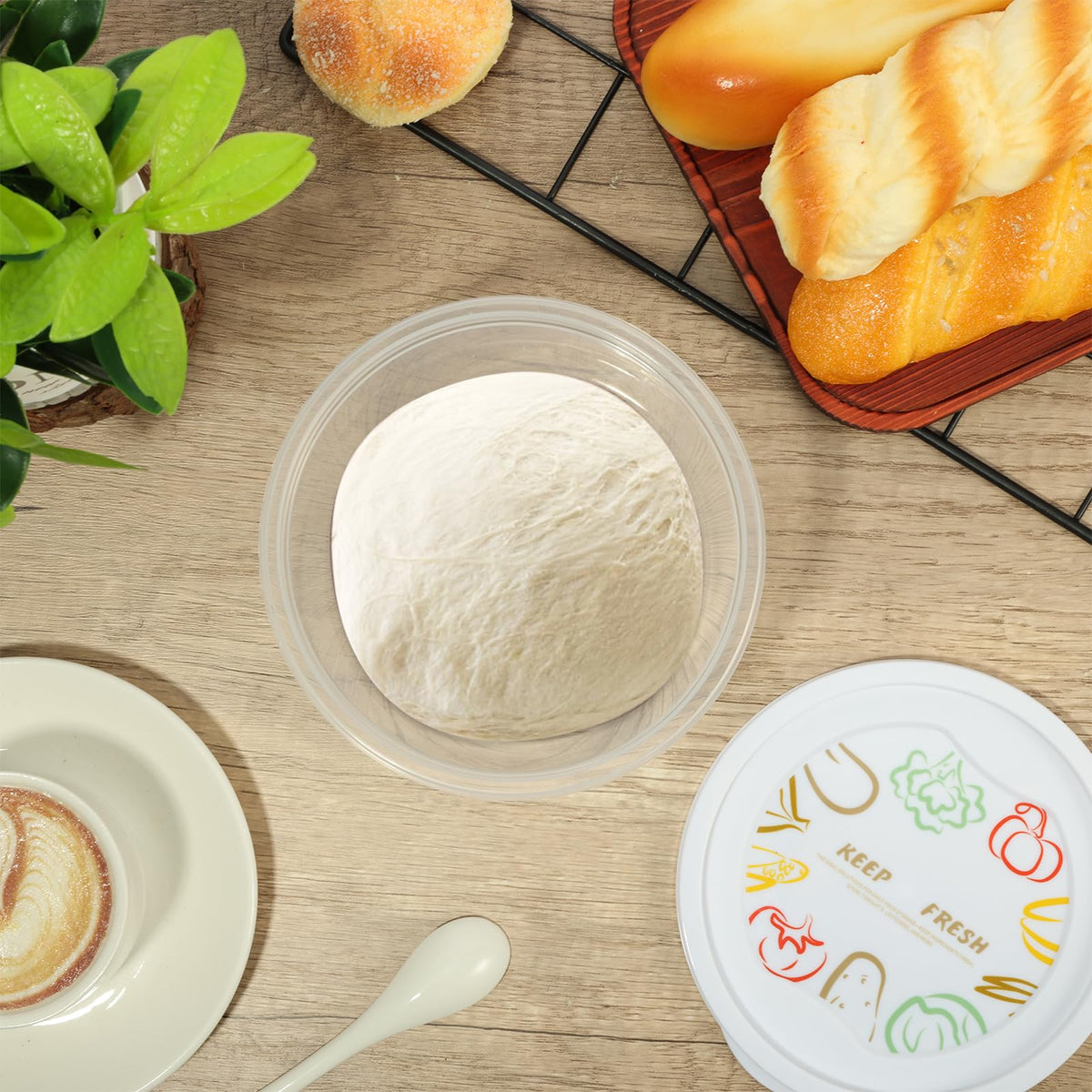 Rainmae kitchen dough storage system for organized baking.