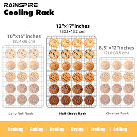 Rainspire oven-safe cooling rack designed for versatile baking and cooling.