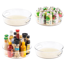 Rakkime 4-pack Lazy Susan with 12-inch turntable for easy access