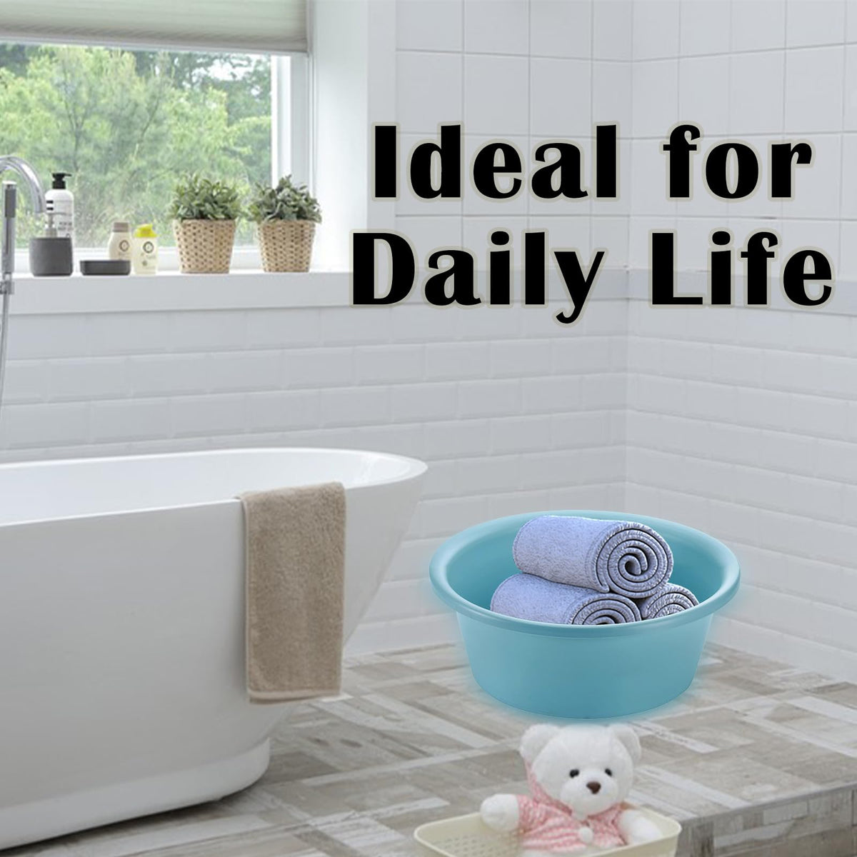 RALAHBEIFM multi-use basin suitable for camping and home cleaning tasks.