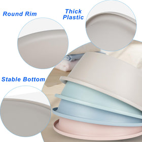RALAHBEIFM round wash basin beige 4-pack versatile for camping and laundry.
