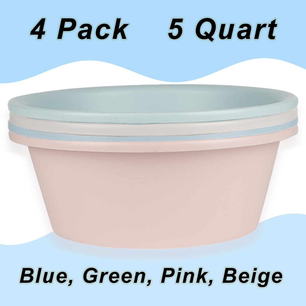 RALAHBEIFM round wash basin green 4-pack ideal for washing fruits and dishes.