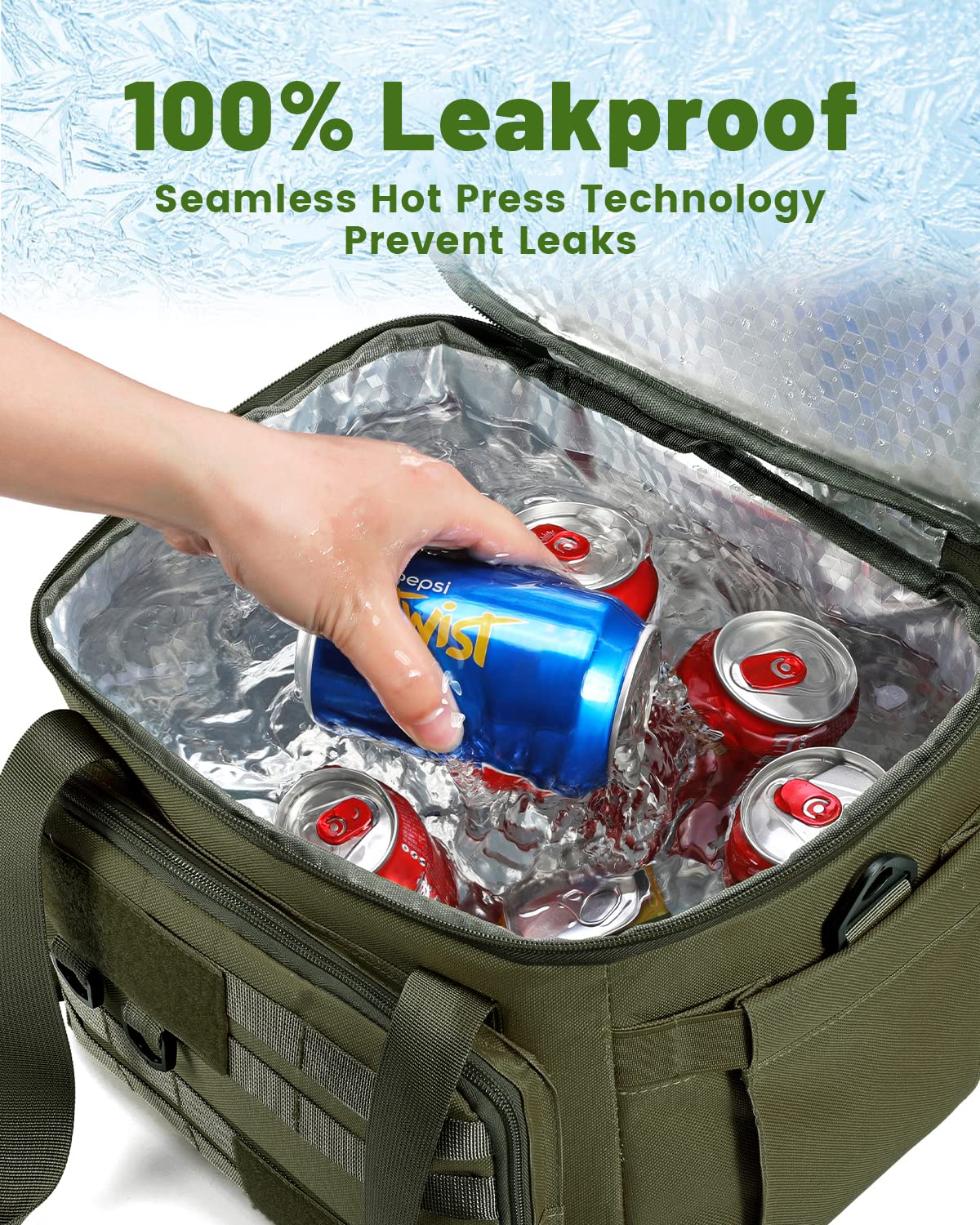 RalChyez Lunch Bag adjustable shoulder strap supports comfortable carry all day.