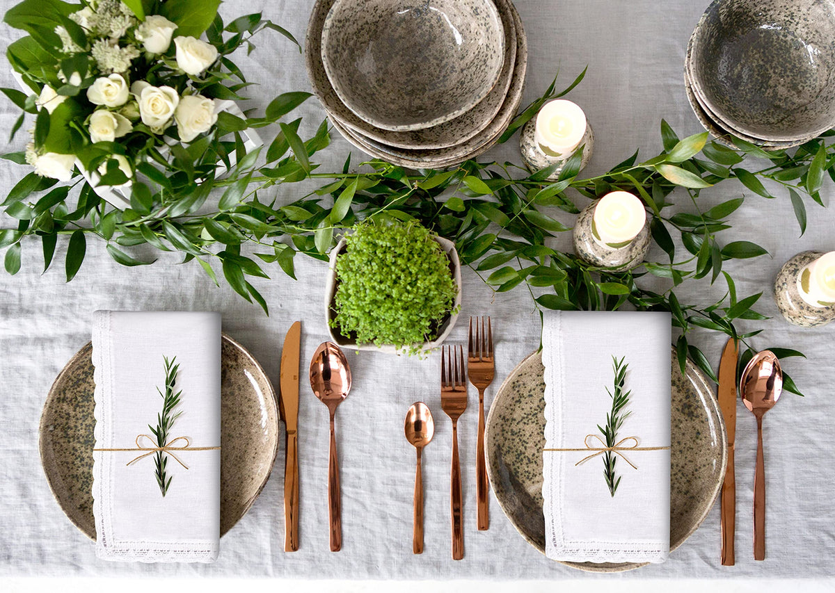 Ramanta Home spring decor napkins enhance table setting aesthetics.