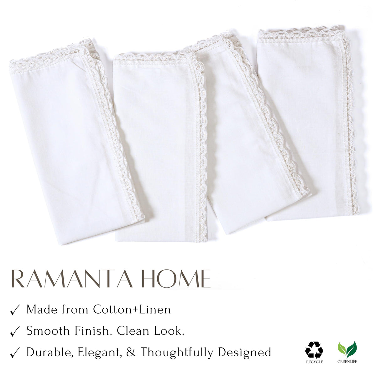 Ramanta Home linen-flax texture close-up emphasizes durable, comfortable surface.