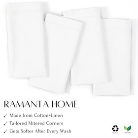 Ramanta Home napkins are machine washable and become softer with use.