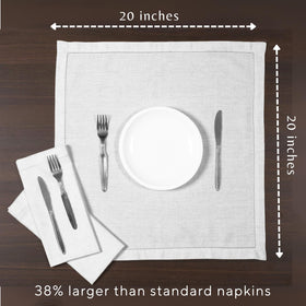 Ramanta Home flax-cotton blend napkins offer soft yet durable feel for everyday use.
