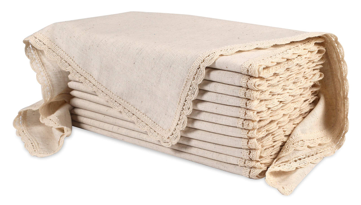 Ramanta Home napkins close-up on soft cotton-linen fabric texture for everyday meals.