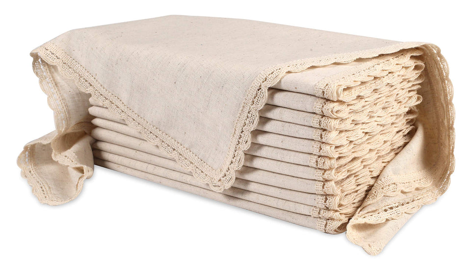 Ramanta Home napkins close-up on soft cotton-linen fabric texture for everyday meals.