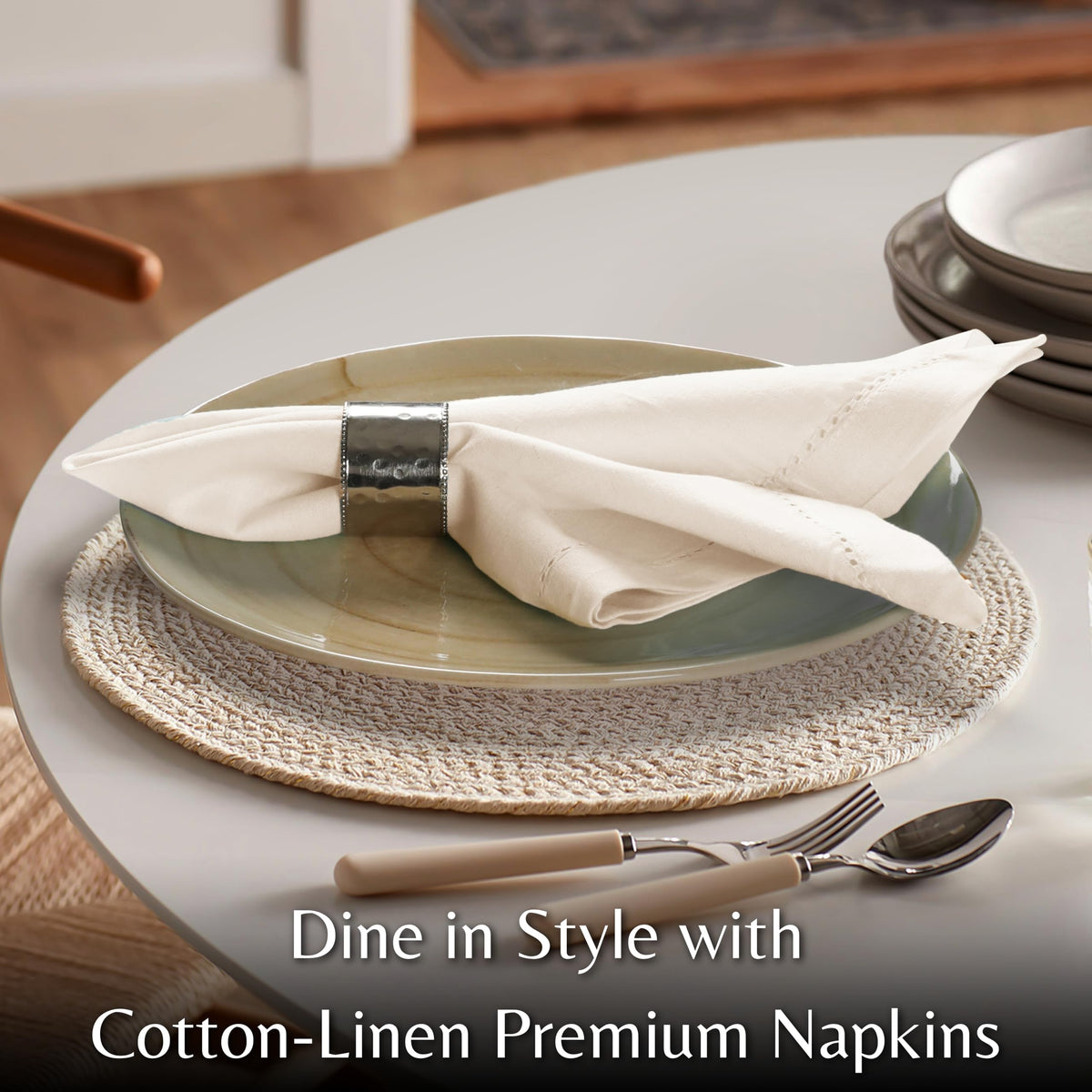Ramanta Home 20x20 oversized napkins set for generous table settings