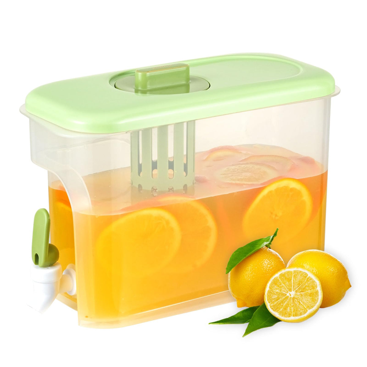 RAMFIYN 1 gallon drink dispenser with fridge spout offers easy pour and reduced spill.