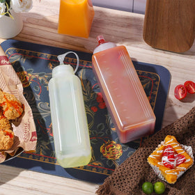 RAMFIYN 2 Pack translucent body bottles help monitor sauce levels at a glance.