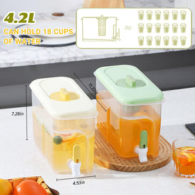 RAMFIYN iced tea pitcher fits compact fridges, saving space while delivering flavor.