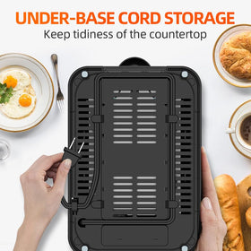 RAMJOY Toaster non-slip base image keeps the appliance steady during toasting