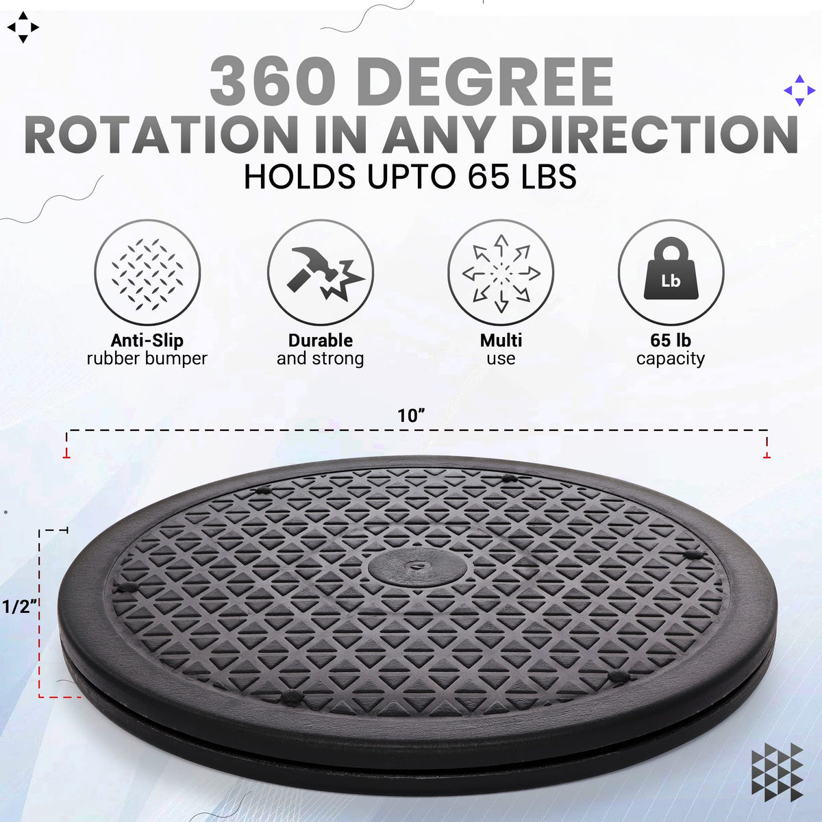 RamPro 360-degree rotation demonstrates smooth movement for convenient organization