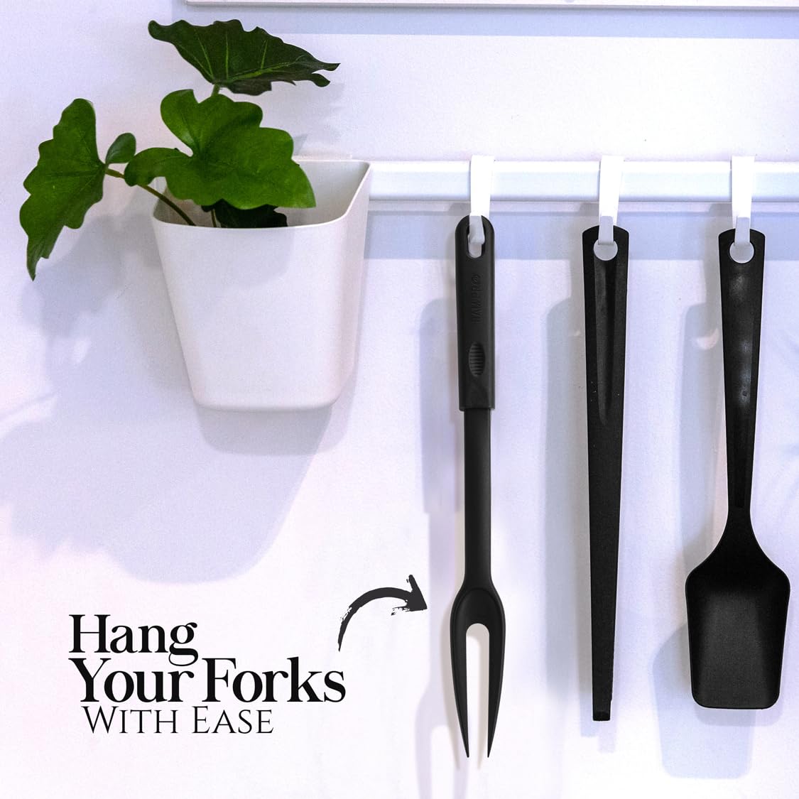 Ram Pro nylon fork pack of 2 provides versatility for everyday cooking.