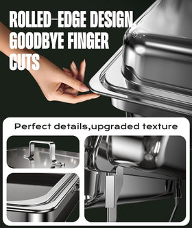 RAMVIC chafing dishes safe-rounded-edges reduce risk during serving.
