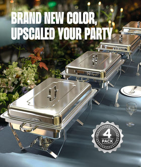 RAMVIC chafing dishes water-vapor-insulation keeps food warm.