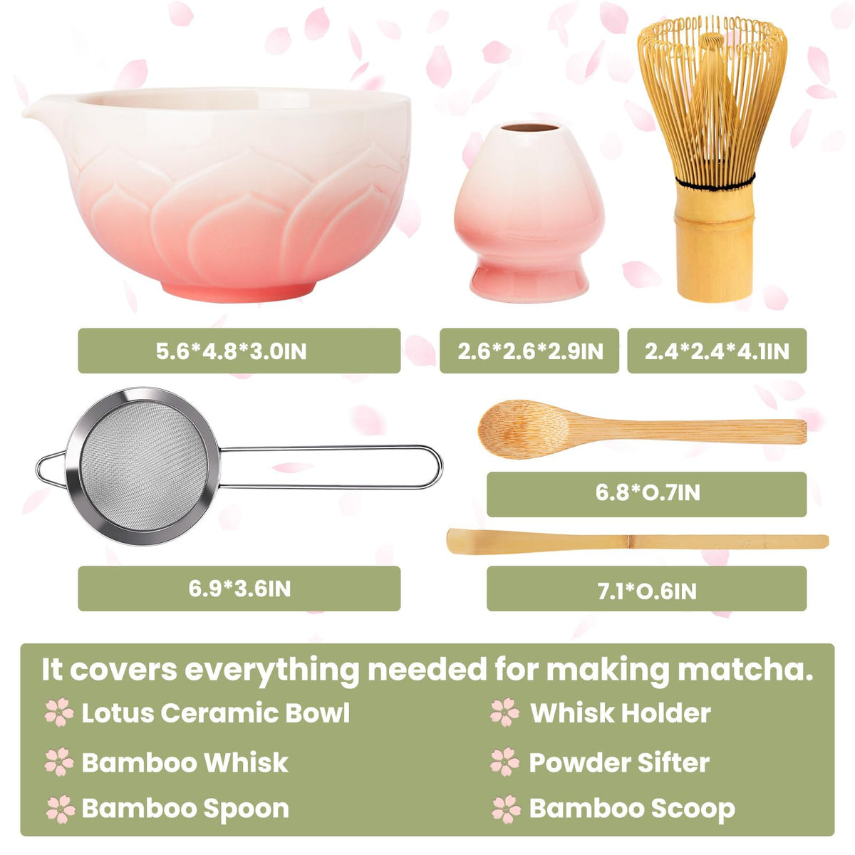RANERANE matcha bowl with glossy glaze showcases serene summer-inspired colors for daily tea.
