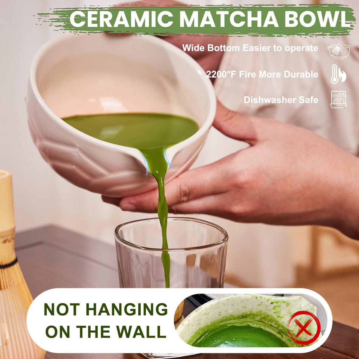 RANERANE bamboo chashaku scoop eases portioning for authentic rituals.