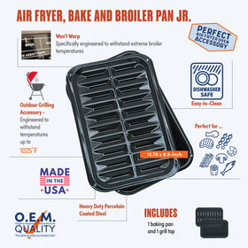 Range Kleen BP106X bottom pan catches drippings for easy cleanup