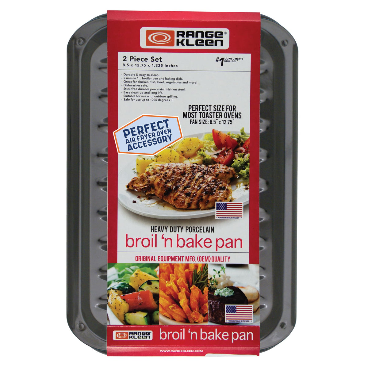 Range Kleen BP106X top grate delivers crisp results in air fryer mode