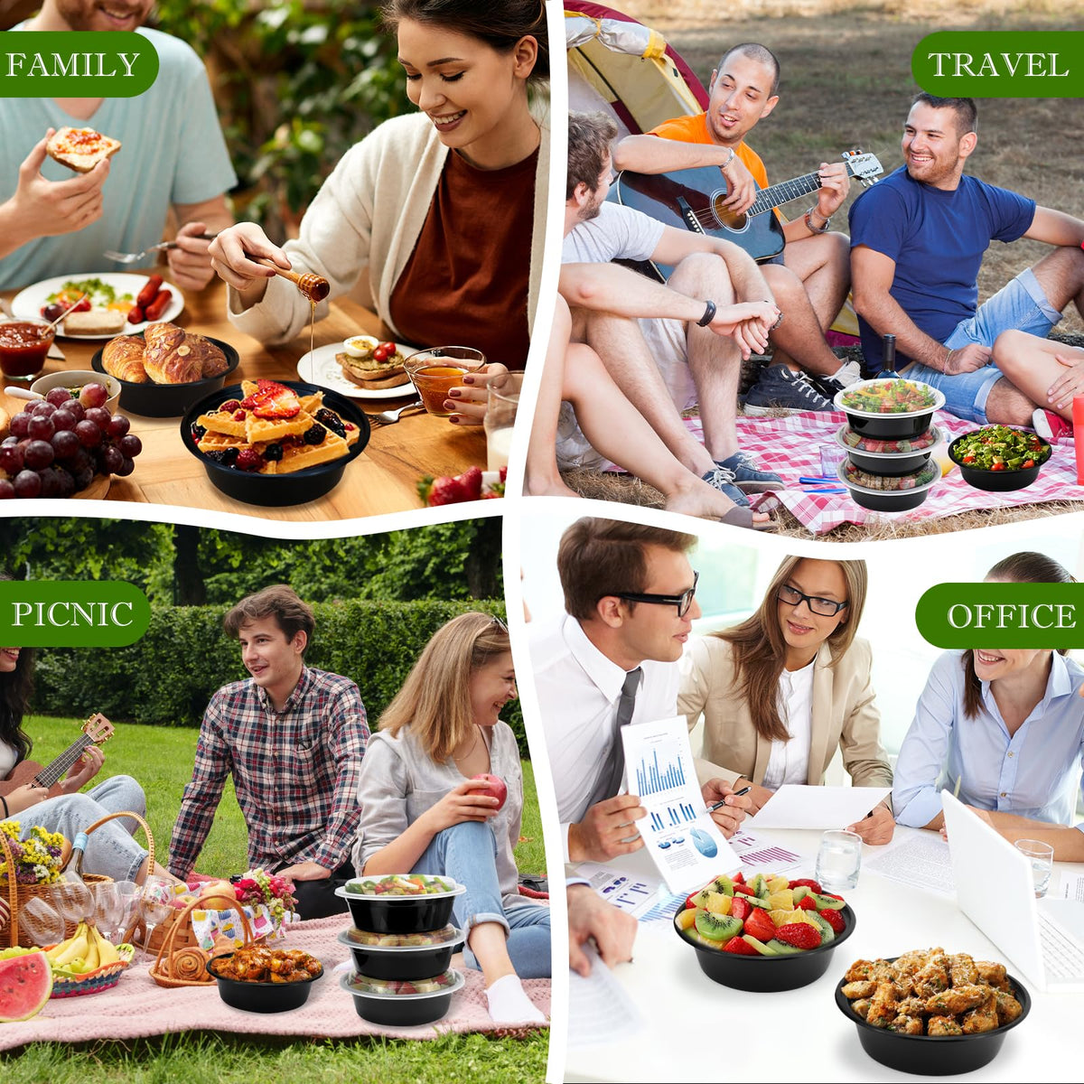 RANLITTLE 50-pack meal prep containers ideal for bulk meal prep and small business use.