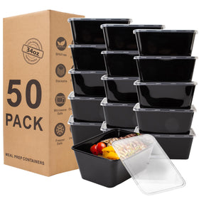 RANLITTLE 34oz meal prep container with stackable lid for easy portioning.