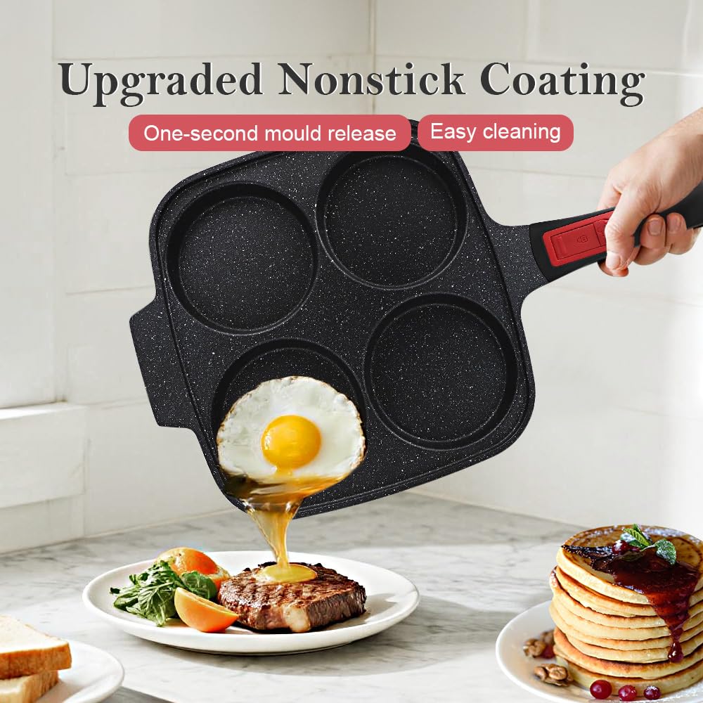 RANX INGST four-cup pancake pan delivers batch breakfasts with even heat.