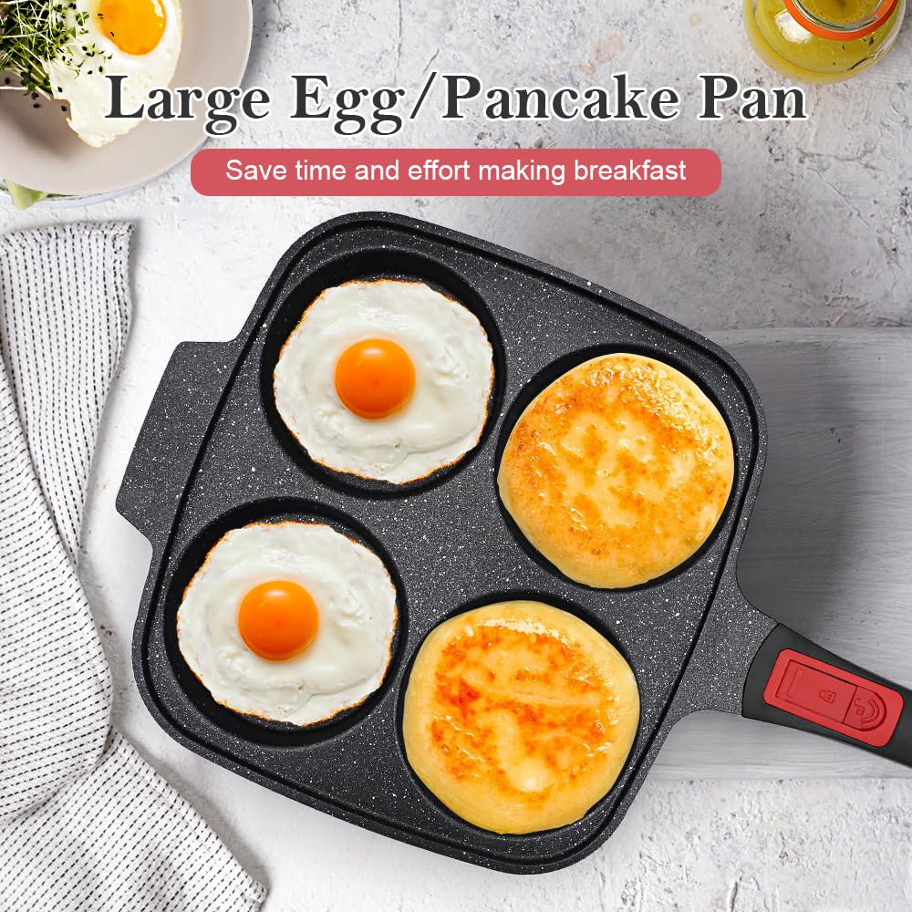 RANX INGST granite nonstick coating delivers easy release and quick cleanup.