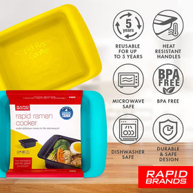 Rapid Ramen Cooker dishwasher-safe design for easy cleanup