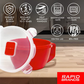 Rapid Soup Mug made with BPA-free materials for everyday use.