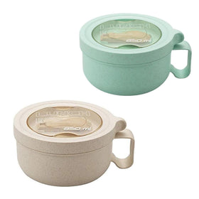 Rarapop 2-pack microwave soup bowl with lids ready for reheating leftovers.