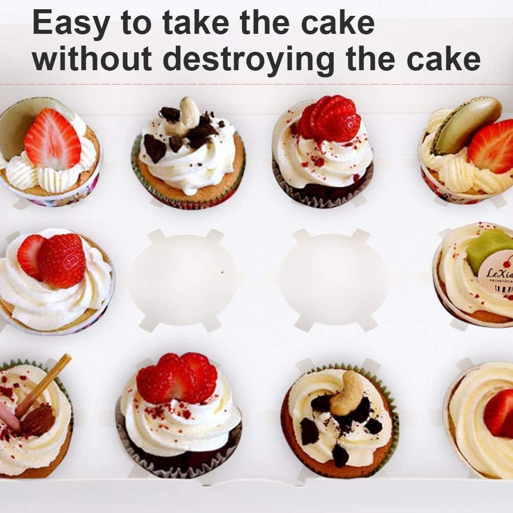 Rarapop cupcake box clear window displays desserts while keeping them fresh