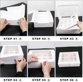 Rarapop food safe paper cupcake tray preserves moisture and quality