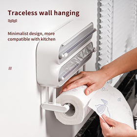 Rasunkae rotatable metal roller provides smooth dispensing for foil and wrap.