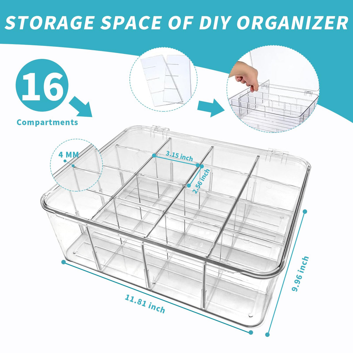 Rasydyn stackable design saves counter space with easy lid access.