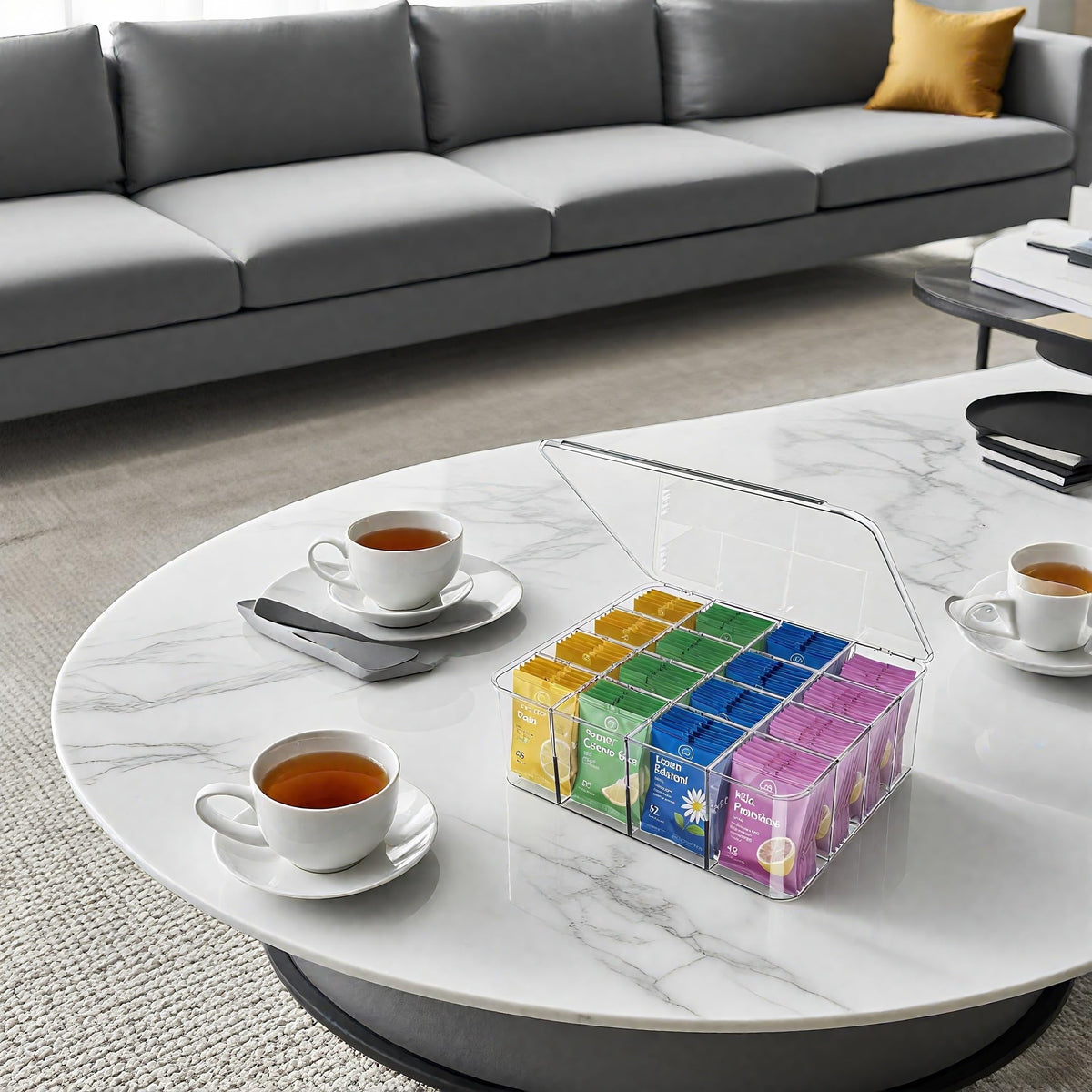 Rasydyn transparent organizer ideal for office or vanity storage.