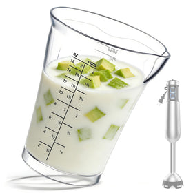Ratiekc blender measuring cup 16oz with clear markings for precise blending.